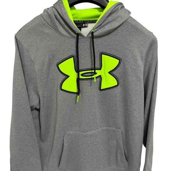 Under Armour Hooded Pullover Sweatshirt Size Large Loose Fit Gray - Picture 1 of 6